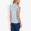 Anna-Kaci Women's Round Neck Ruffle Detail Layering Long T-Shirt Casual Top - 4 of 4