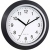 10 - Inch WWVB Self - set Analog Wall Clock Black Silver Automatic DST Reset for Home Office Use - 3 of 4