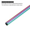 Unique Bargains Smooth Large Cocktail Coffee Juice Reusable Metal Straws 4 Pcs - 3 of 4