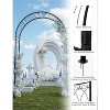 7.8FT Iron Art Sandblasted Gardening Flower Stand Arch with Ground Stakes,Elegant Metal Garden Trellis for Climbing Plants, Flowers, and Outdoor Decor - 4 of 4