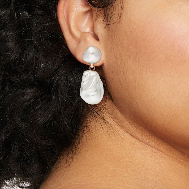 Double Pearl Drop Earrings - A New Day™, 3 of 5
