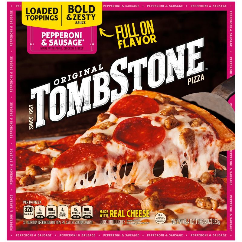 Tombstone Original Pepperoni &#38; Sausage Frozen Pizza - 18.4oz, 1 of 11