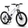 24 inch Mountain Bike for Teenagers Girls Women, Shimano 21 Speeds with Dual Disc Brakes and 100mm Front Suspension - 2 of 4