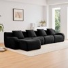 Aukfa Modular Teddy Fabric Sofa,Convertible Modular Sectional Sofa Set , 4-Seats with 1/2 Ottoman Soft Boneless Design for Living Room - 2 of 4