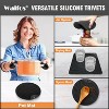 Itopfox Silicone Trivet Mats - 4 Heat Resistant Pot Holders Multipurpose Non-Slip Hot Pads for Kitchen Hot Dishes Jar Opener Spoon Holder, Food Grade - 3 of 4