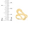 10k Yellow Gold 20mm Freeform Curved Openwork Filigree Ring - 4 of 4