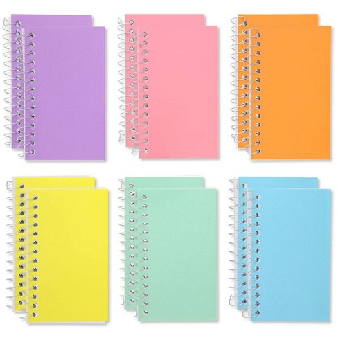 Paper Junkie 12-pack Spiral-bound Notebook 3x5, 80 Sheets Per Notepad,  College Ruled Lined Paper For Office Or Classroom Notes, 6 Pastel Colors :  Target