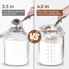 Two large, square, 1.1-gallon glass jars with airtight lids, suitable for storing grains, etc. 135 ounces. - 2 of 4