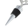 Unique Bargains Bottle Stoppers Zinc Alloy PTR Silver Tone Black 4.13"x1.57"x0.79" 1 Pc - 3 of 3