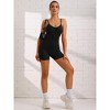 Allegra K Women's V Neck Sleeveless No Show Cami Unitard Adjustable Spaghetti Strap Rompers Sling Shorts Body Shapers - 4 of 4