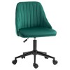 Vinsetto Mid-Back Office Chair, Velvet Fabric Swivel Scallop Shape Computer Desk Chair for Home Office or Bedroom, Green - 4 of 4