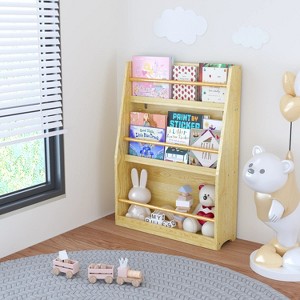 Kids Book Shelf,Kids Book Rack, Helps Keep Bedrooms, Playrooms, and Classrooms Organized,White - 1 of 4
