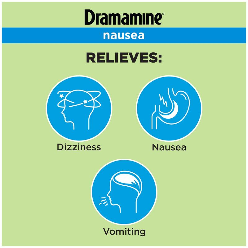 Dramamine-N Long Lasting Nausea Relief Tablets for Nausea, Dizziness &#38; Vomiting - 10ct, 4 of 8