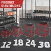 12", 18", 24" Jump Boxes, Heavy-duty Steel Plyometric Jump Box for Home Gym, Step up Box Plyo Jumping Box Platform Conditioning Strength Training - 3 of 4