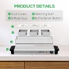 Nutrichef PKBFWM33 Electric 3 Tray Cool Touch Portable Stainless Steel Buffet Server Hot Plate Food Warmer with Rotary Temperature Control Knobs - 3 of 4