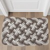 tagltd 1'6"x2'6" Handwoven Doormat Grey Ombre Rectangle Indoor and Outdoor Polypropylene Door Welcome Mat Grey - 3 of 4