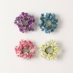 Sullivans Artificial 4" Berry & Flower Mini Wreath Set of 4, Multicolor - 1 of 4