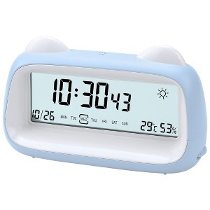 REGALWOVEN Digital Backlight Cartoon Design Loud Wake-Up Sound Alarm Clock 6.1"L x 1.8"W x 3.7"H 1 Pc - 1 of 4