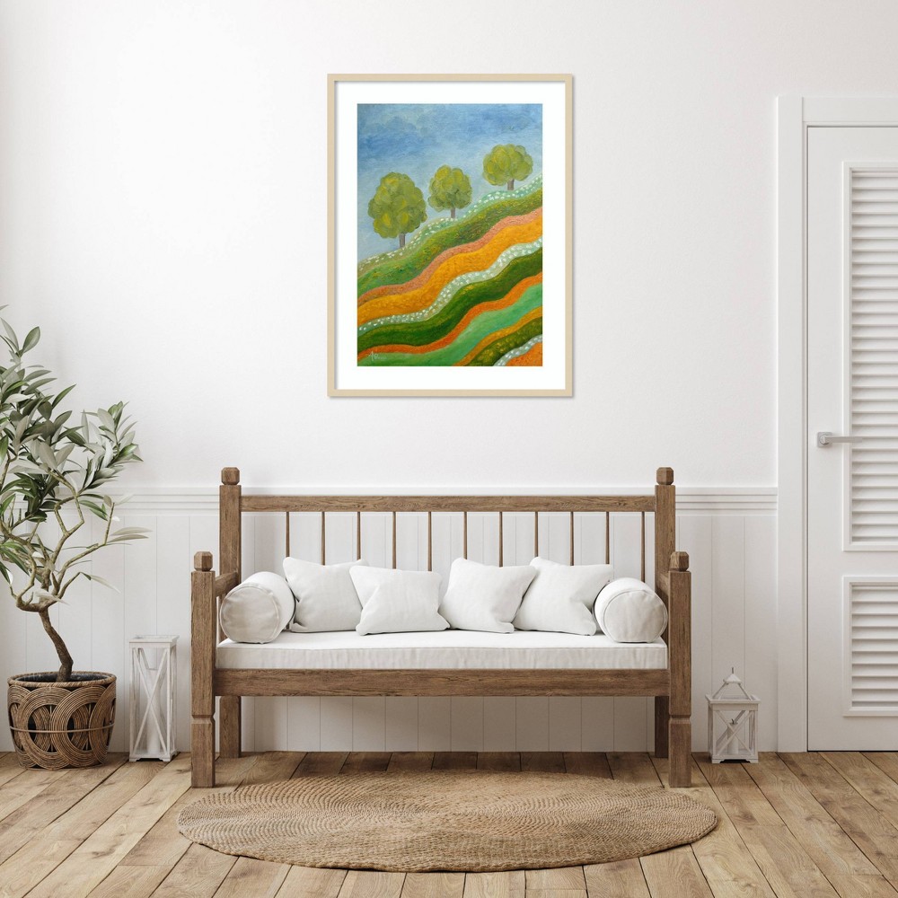 Photos - Other Decoration Amanti Art 31"x41" Plunging Into Spring by Angeles M. Pomata Wood Framed Wall Art Print