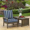 ARDEN Outdoor Deep Seat Cushion Set, 22 in x 24 in, Weather-Proof, Rain-Proof, Fade Resistant Patio Cushion Sapphire Aurora Blue Stripe - 2 of 4