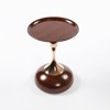MAYEERTY Mermaid Tail End Table Modern Metal Round Side Table, Minimalist Table for Small Spaces, Living Room - 2 of 4