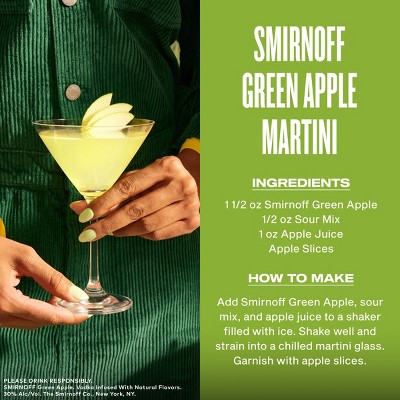 Smirnoff Green Apple Flavored Vodka - 750ml Bottle