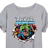 Women's - Marvel - Avengers Paper Rip Oversized Graphic T-Shirt - 2 of 4