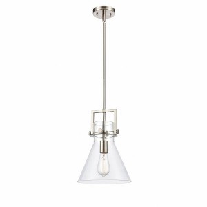 Newton Cone - 1 Light Stem Hung Pendant In Industrial Style-13.63 Inches Tall and 10 Inches Wide - 1 of 2
