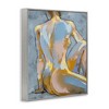 Stupell Industries Modern Blue Brushed Sitting Nude Framed Giclee Art - 2 of 4