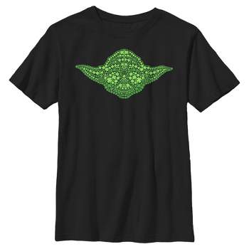 Boy's Star Wars St. Patrick's Yoda Clover Face T-Shirt