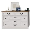 9-Drawer Fluted Dresser for Bedroom, Natural Oak Wood Chest of Drawers with Metal Handles - 4 of 4