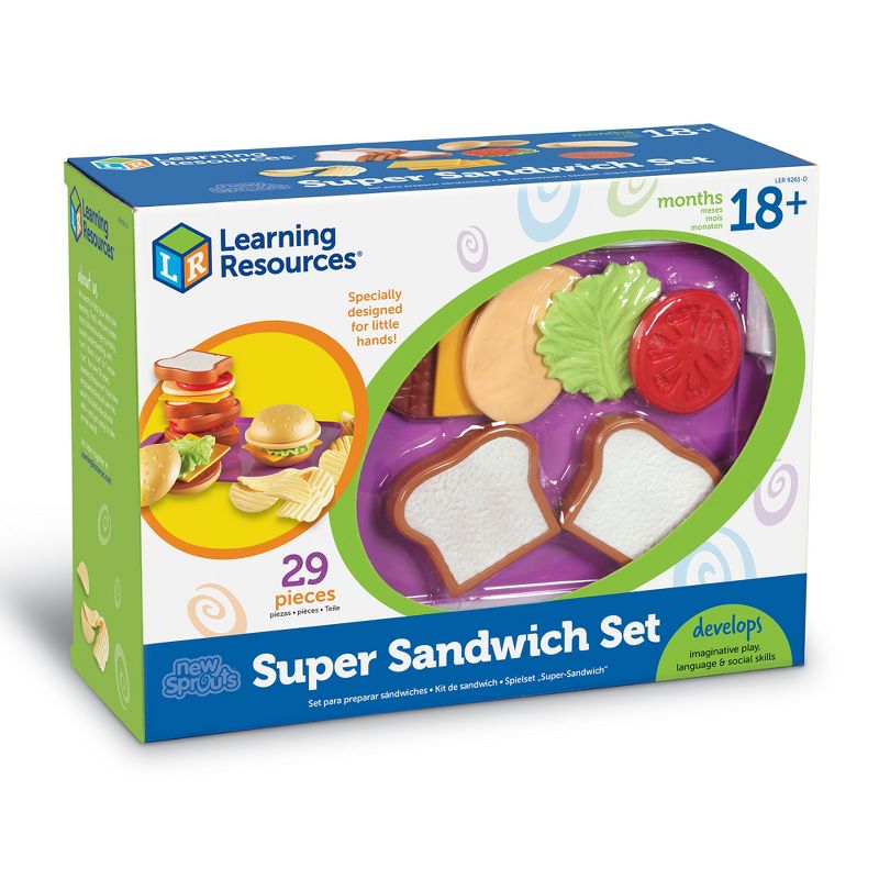 Learning Resources New Sprouts Super Sandwich Set, 29 Piece Set, Ages 18 mos+, 4 of 6