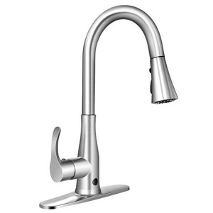 SUGIFT Kitchen Faucet with Pull Down Sprayer, Single Level Stainless Steel Kitchen Sink Faucets - 1 of 1