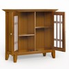 ORRD Low Storage Media Cabinet Light Golden Brown - 32" Cabinet with 2 Glass Doors & Adjustable Shelves - 2 of 4