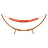 Wood Frame Free Standing Sling Hammock - Orange - CorLiving: Durable Larch Stand, Weather-Resistant, 297 lb Capacity - 3 of 4