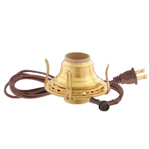 Lehman's Brass #2 Electric Converter Burner for Oil Lamps with Brown Cord - 1 of 2