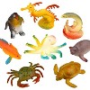 TEMI 52-Pack Mini Ocean Animal Toys, Assorted Vinyl Plastic Sea Creature Figures for Bath Play, Party Favors and Cake Decor - 4 of 4