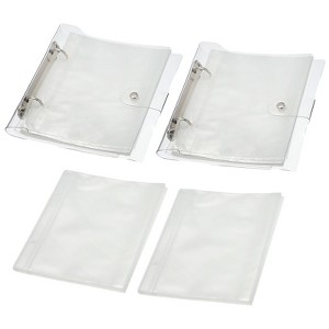 Unique Bargains PU Material Waterproof Double-sided Refillable Mini Photo Album with 100 Pockets 2 Pcs - 1 of 3