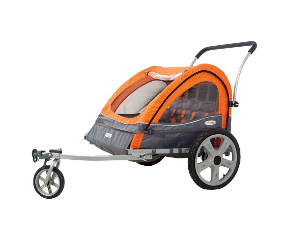 InSTEP Quick and Eazy Bicycle Trailer - Orange/ Gray (Double)