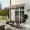 Outsunny Manual Retractable Awning Sun Shade Shelter for Patio Deck Yard with UV Protection and Easy Crank Opening - 3 of 4