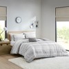 Gracie Mills Endellion Striped Comforter Set with Ruched Pattern - Full/Queen - Grey - 2 of 4