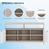 59" Modern TV Stand for Living Room, Large Entertainment Center with Fluted Door & Open Shelves, Wood Media Console Storage Cabinet for 65 Inch TV - 4 of 4