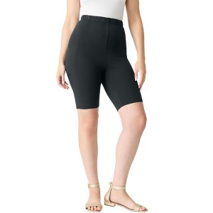 Roaman's Women's Plus Size Side-Pocket Bike Short - 1 of 4