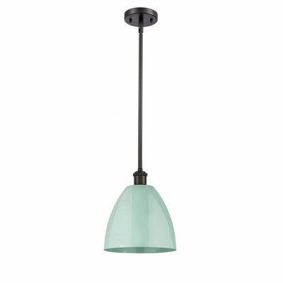 Plymouth Dome - 1 Light Stem Hung Pendant In Industrial Style-10.88 Inches Tall and 9 Inches Wide