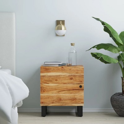 vidaXL Bedside Cabinet 15.7 in.x13 in.x18.1 in. Solid Wood Acacia