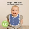 KeaBabies 8pk Organic Baby Bibs for Boy, Baby Drool Bib for Baby Boys and Girls, Newborn Teething Bibs - 2 of 4