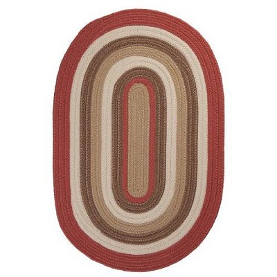 Colonial Mills Brooklyn Polypropylene Braided Rug, 2' x 10', Red/Terracotta