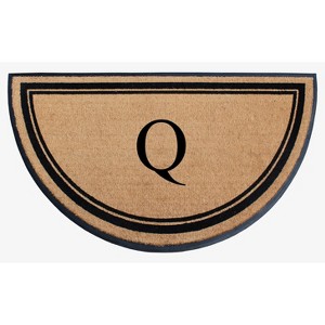 A1HC Natural Coir & Rubber Hand Flocked Large Monogrammed Door Mat 36" X 72" Thick Durable Doormats - 1 of 4