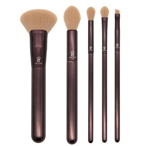 MODA Brush Metallic Heavy Metal Face Makeup Brush Set, Burnished- 5pc - 1 of 4