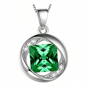 Popular styles for 2025 year The pendant measures 0.73"*0.5" with a delicate 18" chain - 1 of 4